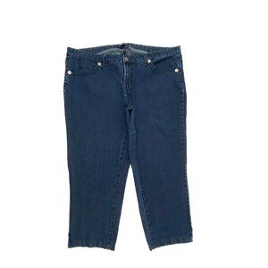 Jeanstar Capri Women's size 22W Dark Wash Blue Denim jeans